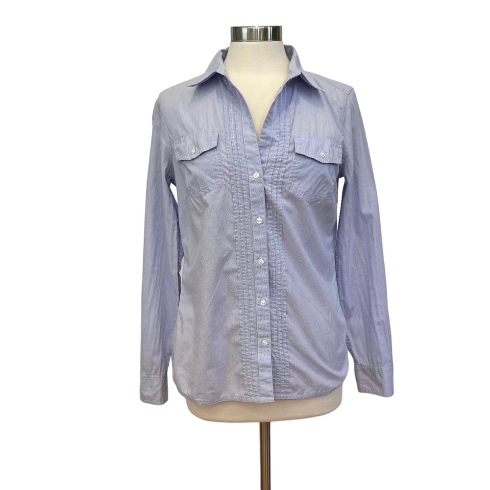 Banana Republic Striped Button Down Cotton Top